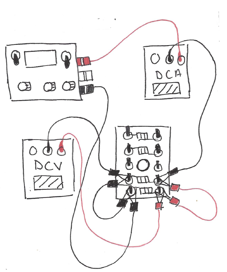 Circuit diagram and physical diagram for Part III