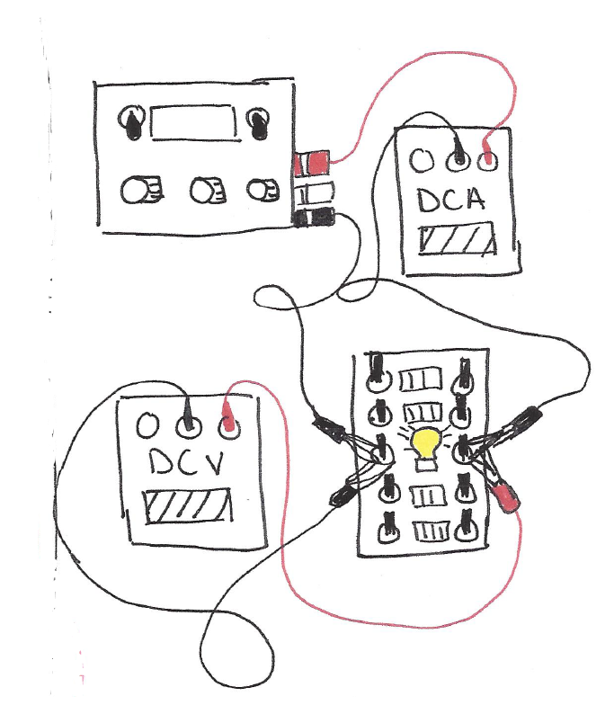 Circuit diagram and physical diagram for Part IV